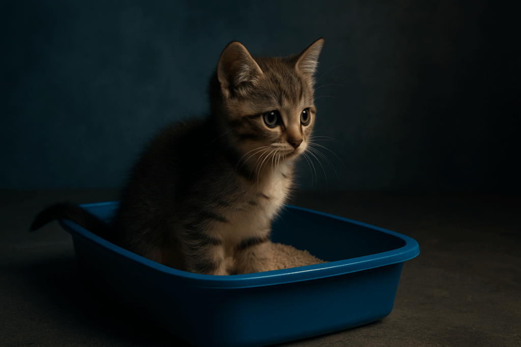 litter training kittens